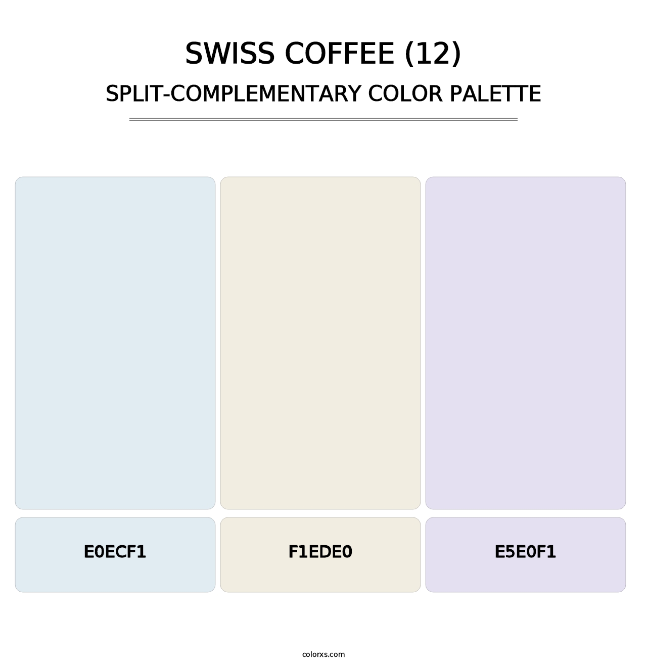 Swiss Coffee (12) - Split-Complementary Color Palette