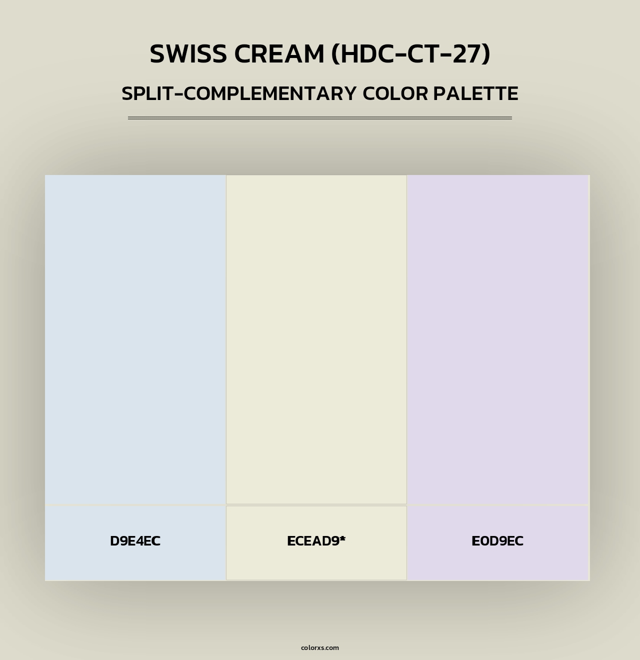 Swiss Cream (HDC-CT-27) - Split-Complementary Color Palette