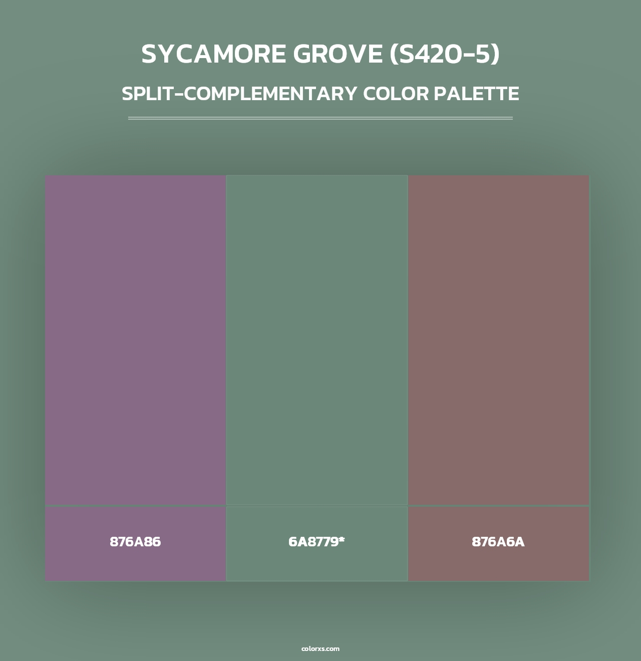 Sycamore Grove (S420-5) - Split-Complementary Color Palette