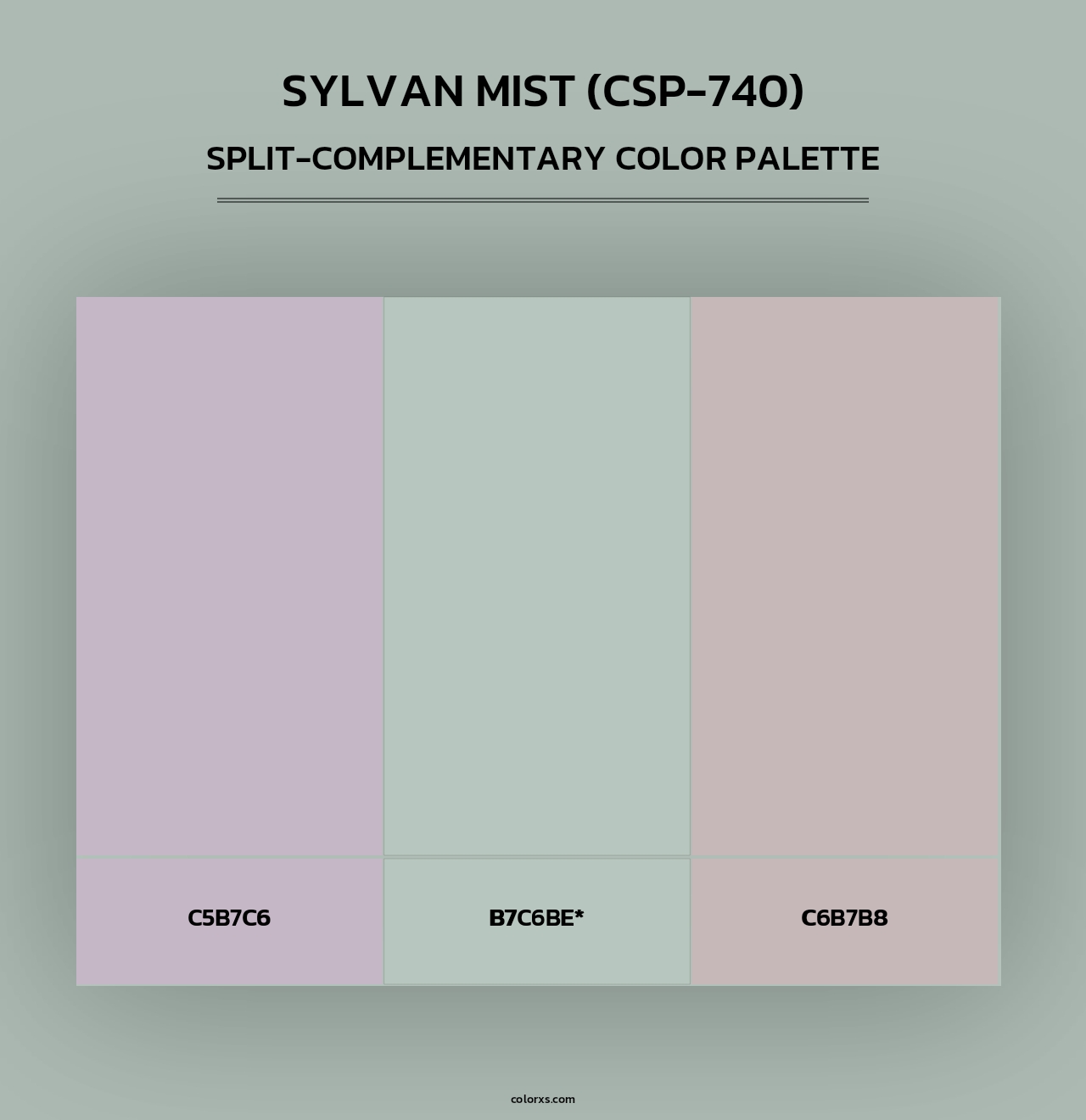 Sylvan Mist (CSP-740) - Split-Complementary Color Palette
