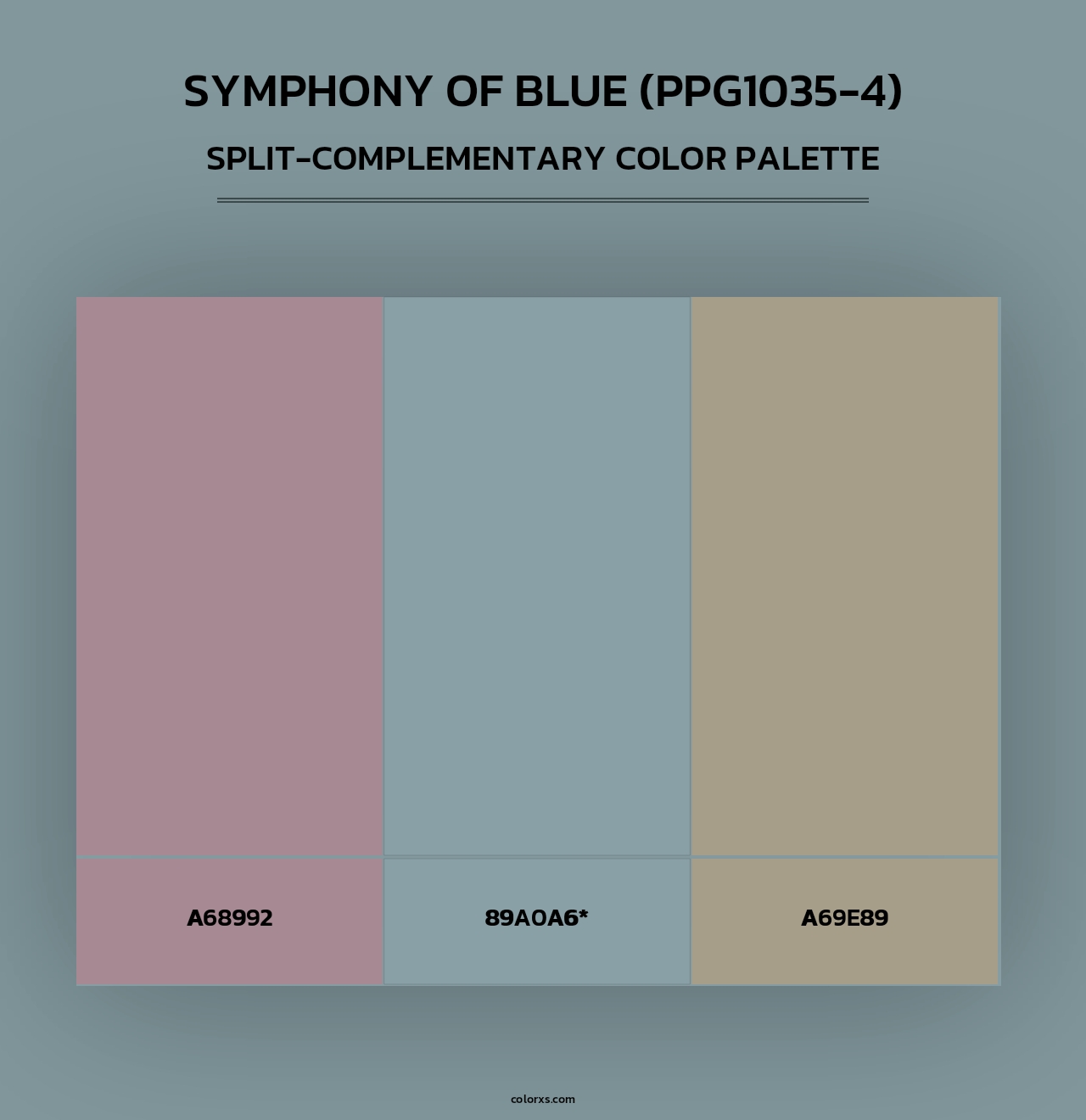 Symphony Of Blue (PPG1035-4) - Split-Complementary Color Palette