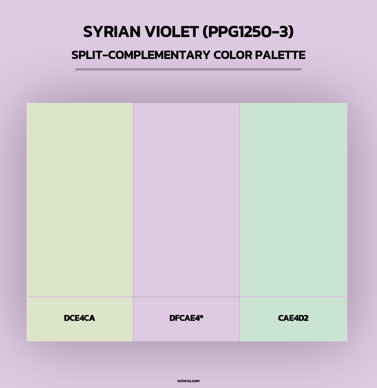 Syrian Violet (PPG1250-3) - Split-Complementary Color Palette