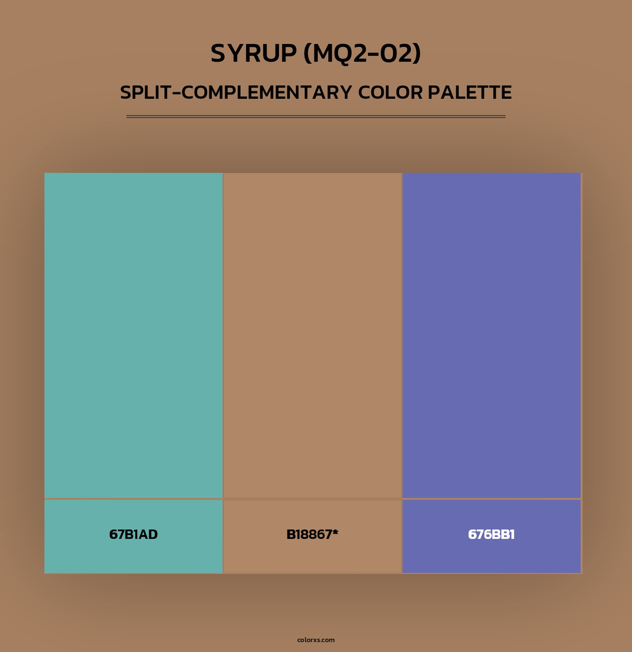 Syrup (MQ2-02) - Split-Complementary Color Palette