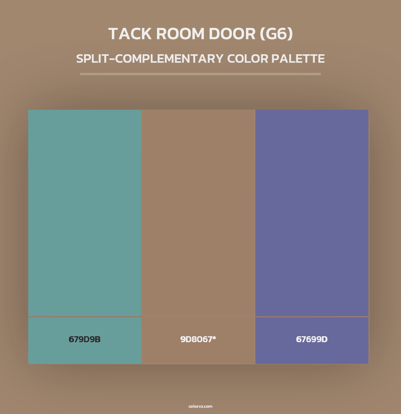 Tack Room Door (G6) - Split-Complementary Color Palette