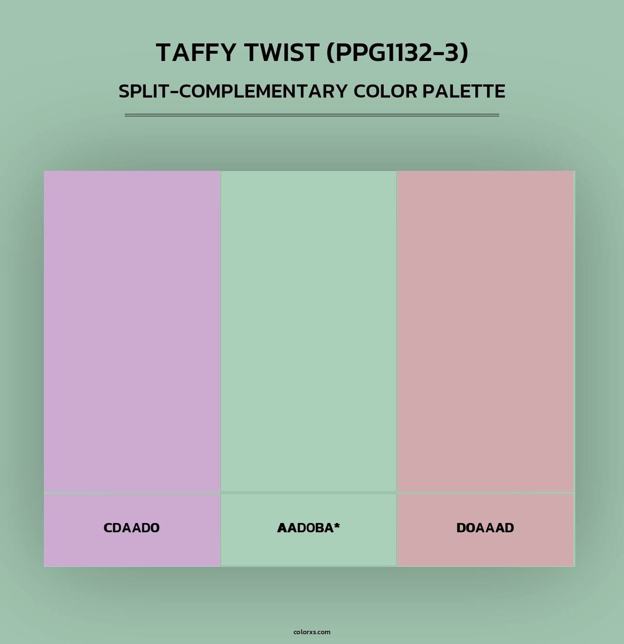 Taffy Twist (PPG1132-3) - Split-Complementary Color Palette