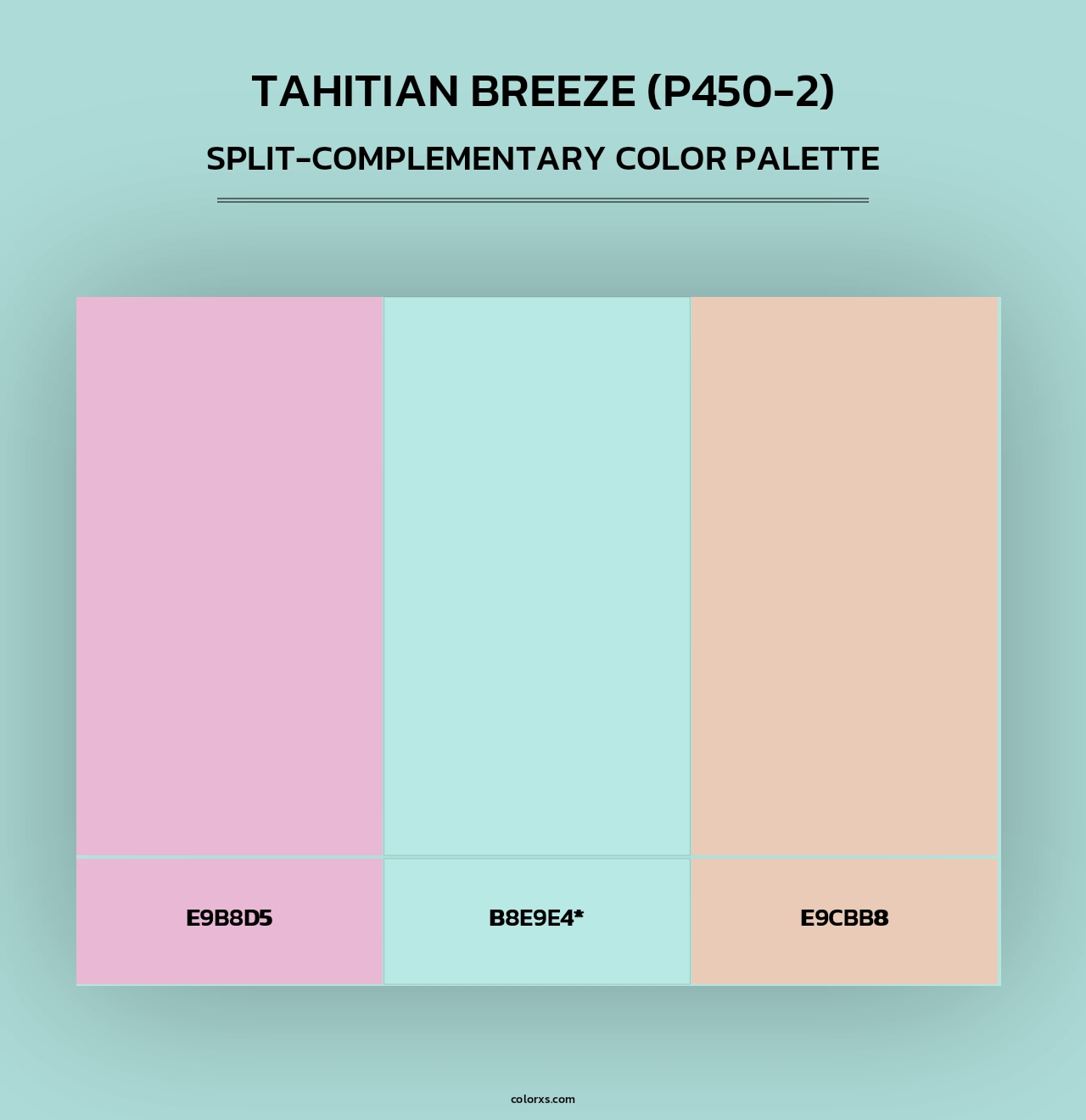 Tahitian Breeze (P450-2) - Split-Complementary Color Palette