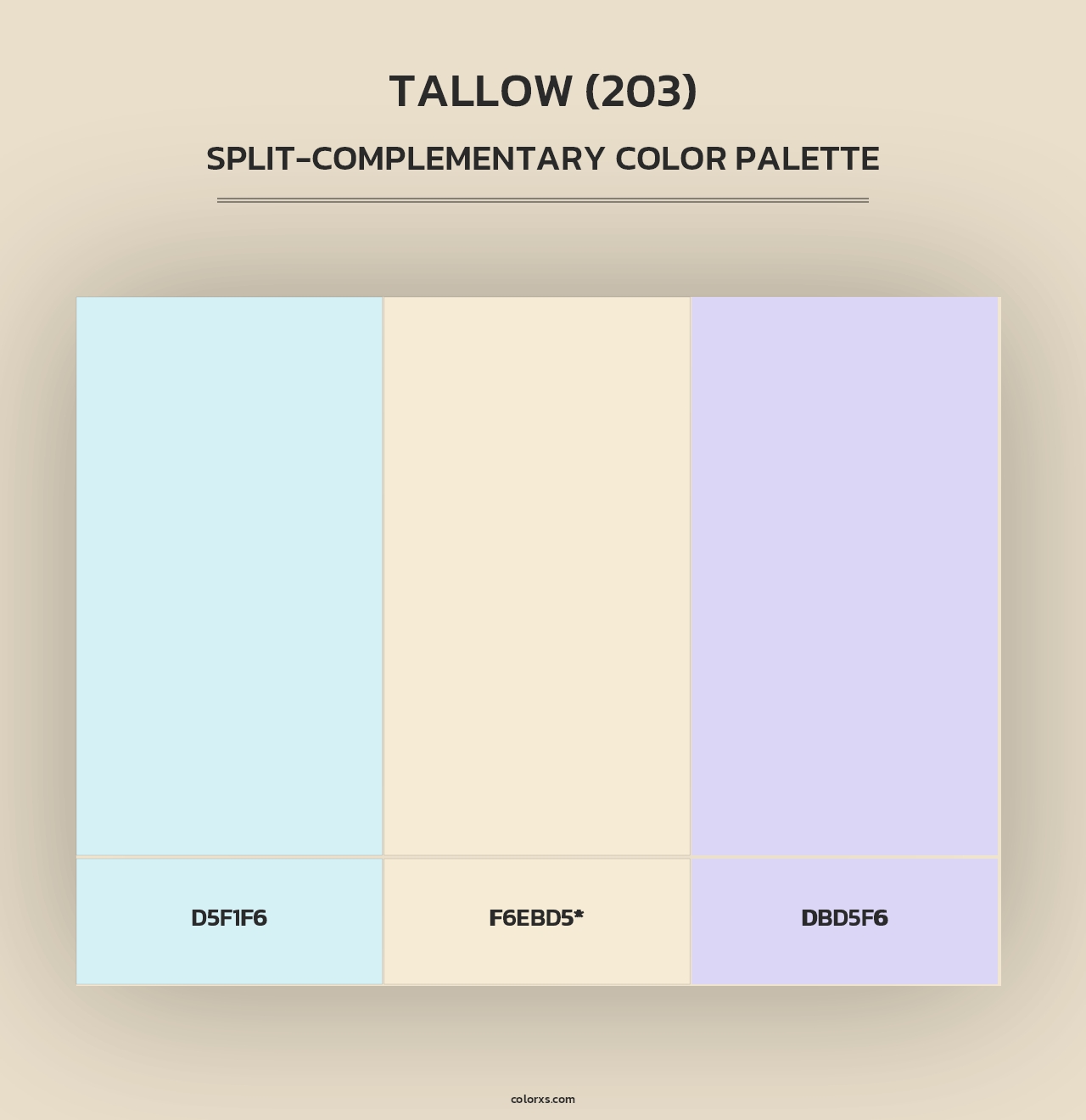 Tallow (203) - Split-Complementary Color Palette