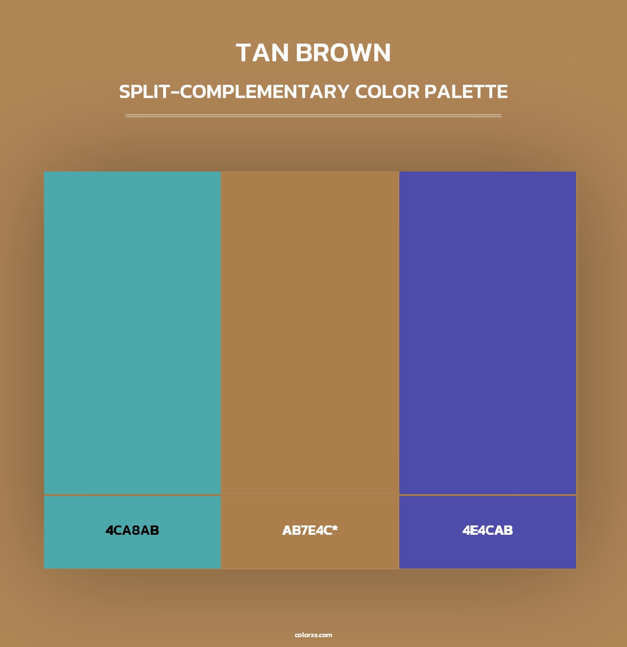 Tan Brown - Split-Complementary Color Palette