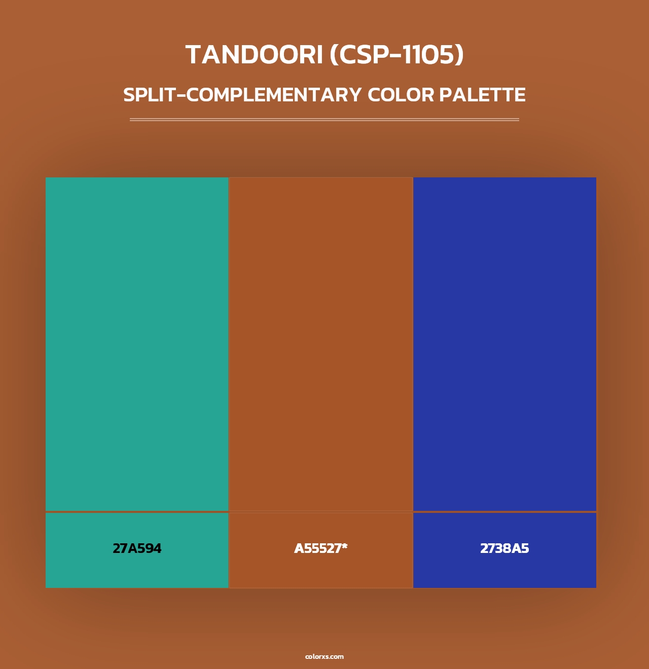 Tandoori (CSP-1105) - Split-Complementary Color Palette