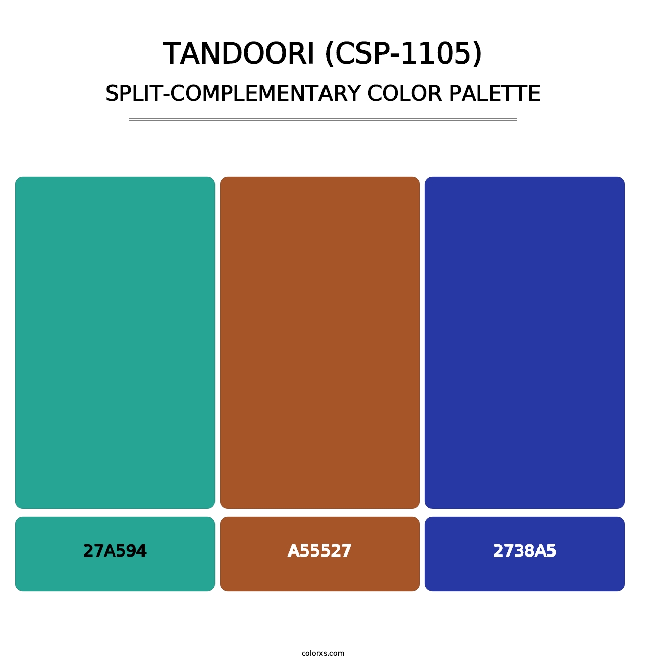Tandoori (CSP-1105) - Split-Complementary Color Palette