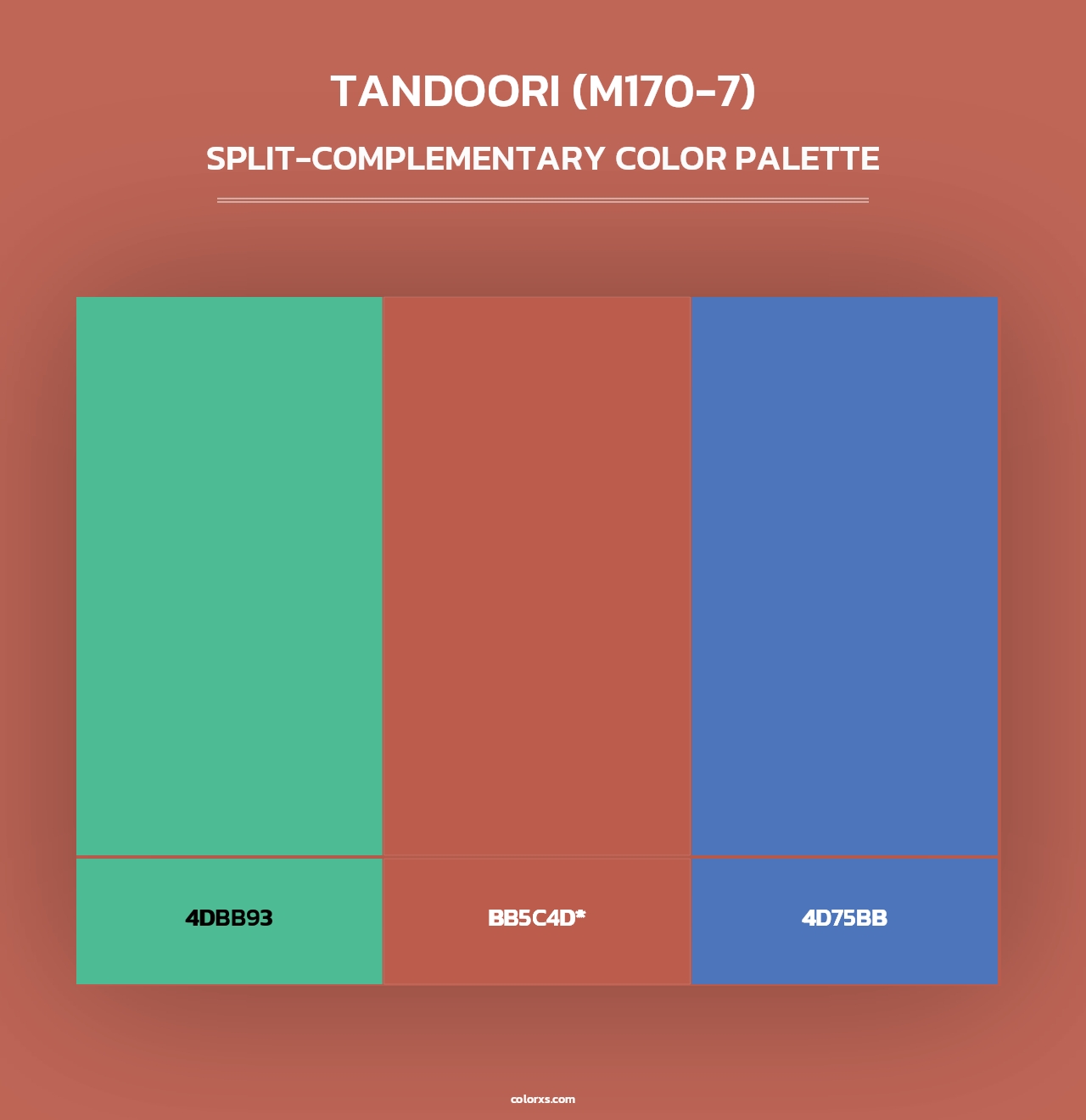 Tandoori (M170-7) - Split-Complementary Color Palette