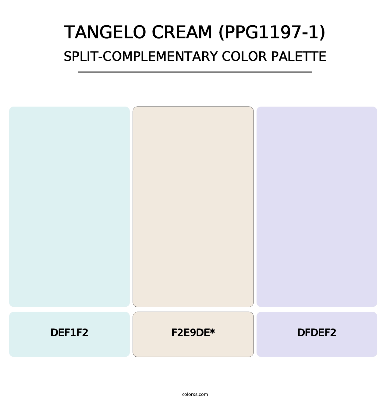 Tangelo Cream (PPG1197-1) - Split-Complementary Color Palette