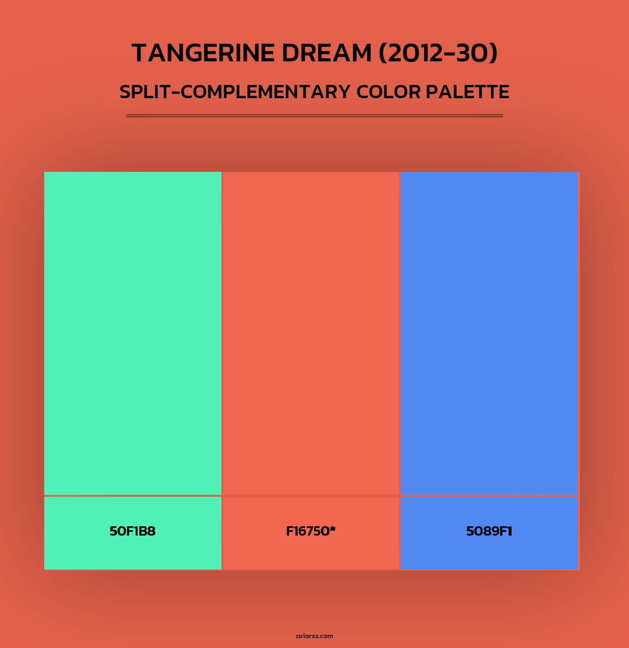 Tangerine Dream (2012-30) - Split-Complementary Color Palette
