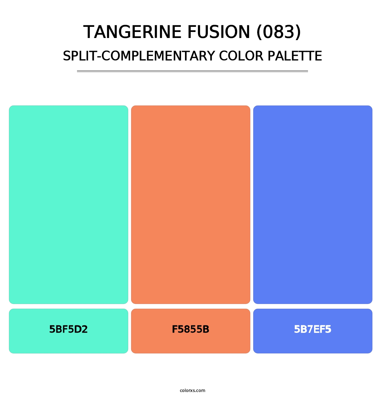 Tangerine Fusion (083) - Split-Complementary Color Palette