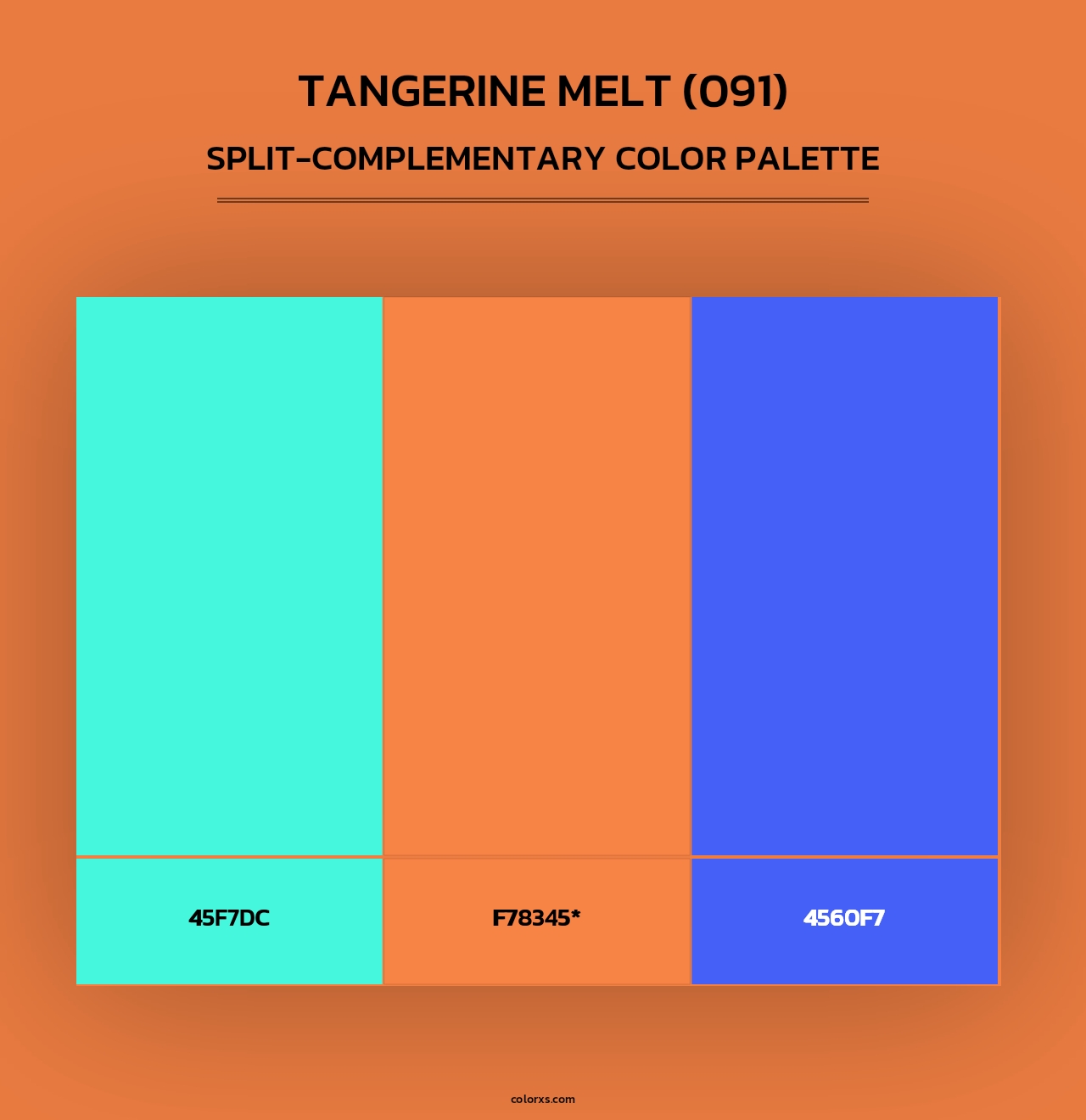 Tangerine Melt (091) - Split-Complementary Color Palette