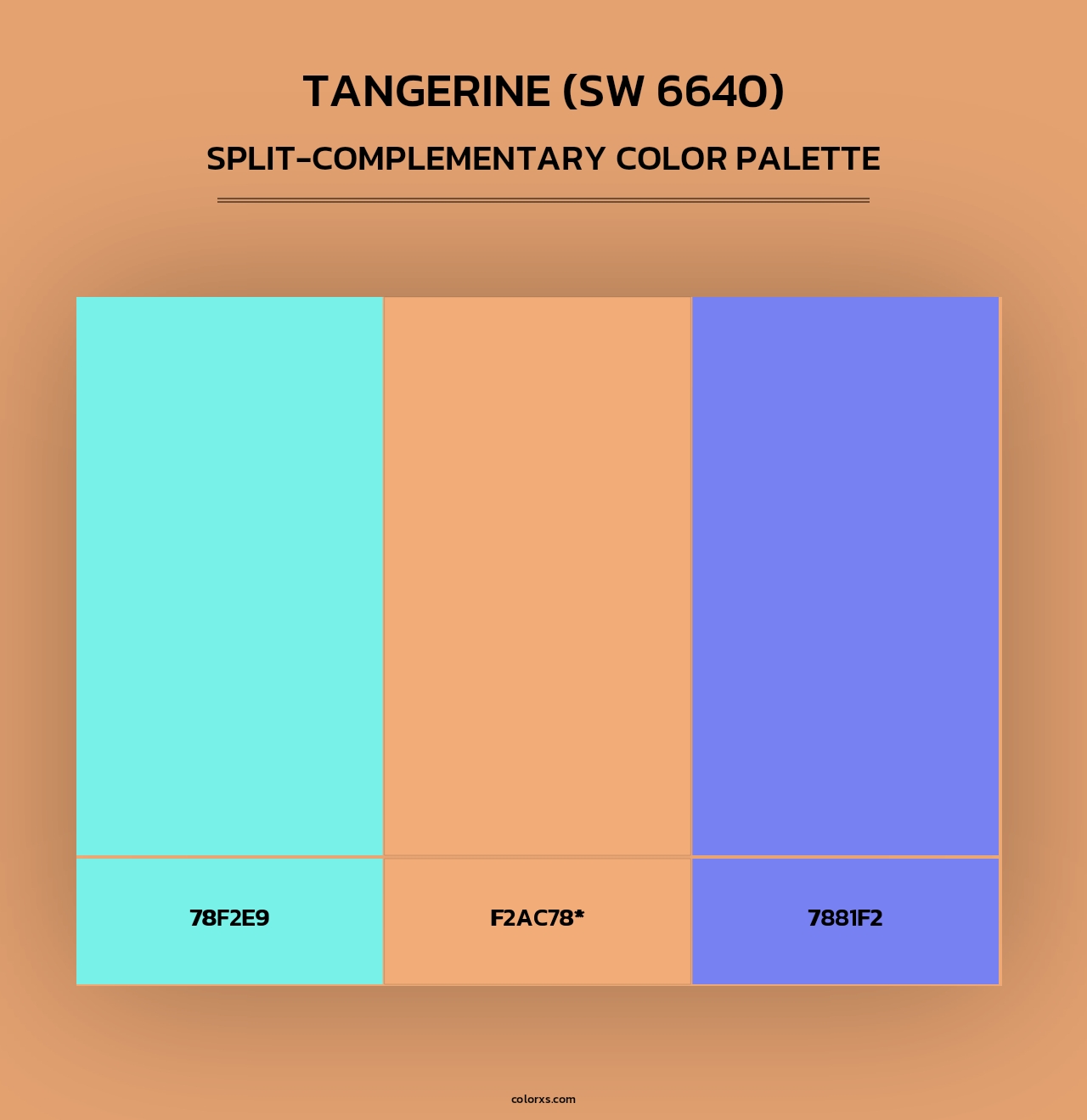 Tangerine (SW 6640) - Split-Complementary Color Palette
