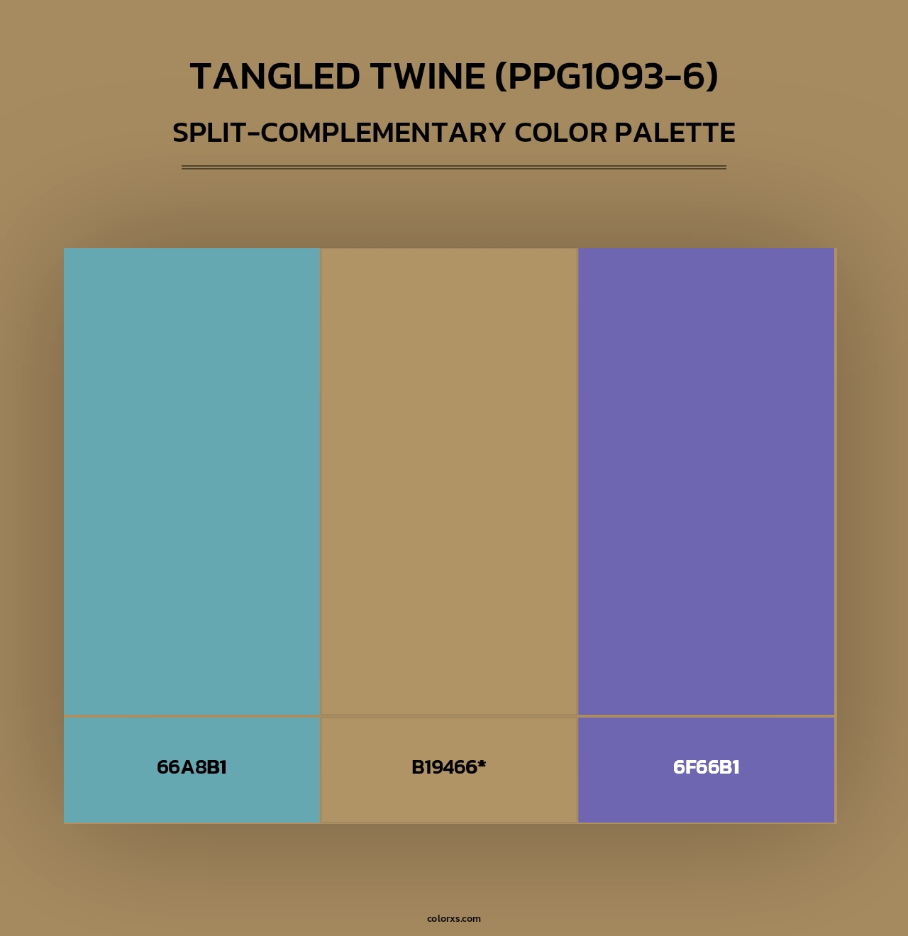 Tangled Twine (PPG1093-6) - Split-Complementary Color Palette