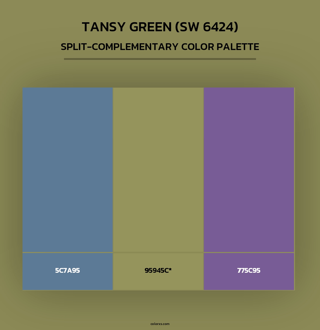 Tansy Green (SW 6424) - Split-Complementary Color Palette