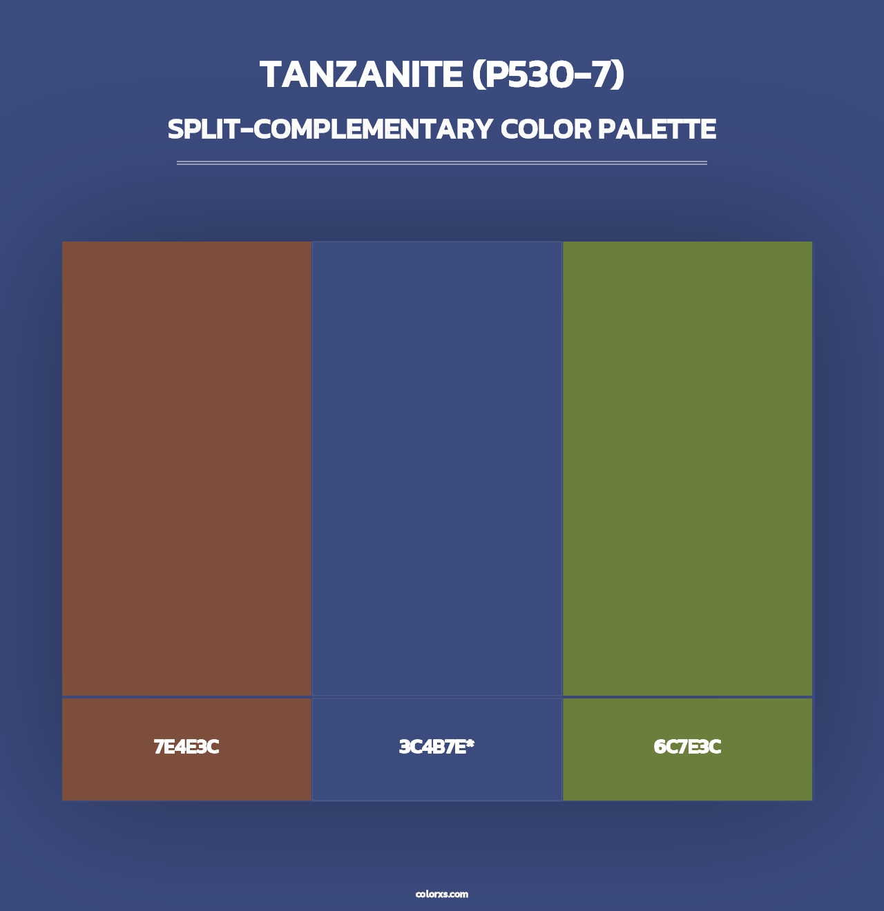 Tanzanite (P530-7) - Split-Complementary Color Palette