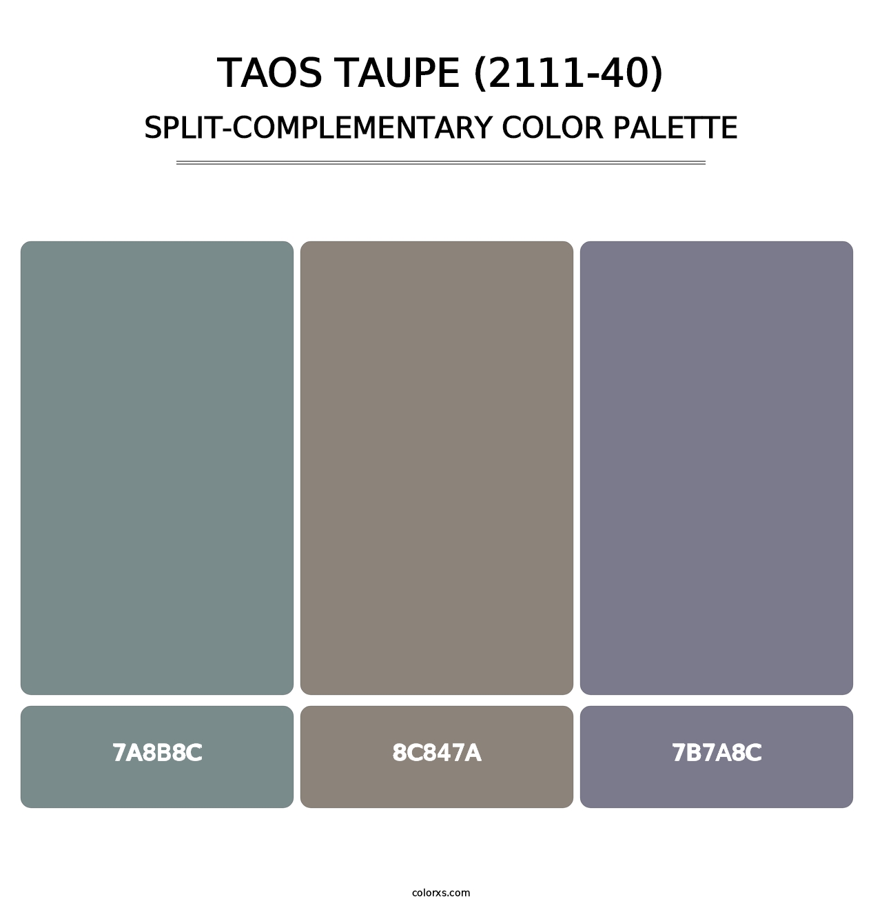 Taos Taupe (2111-40) - Split-Complementary Color Palette