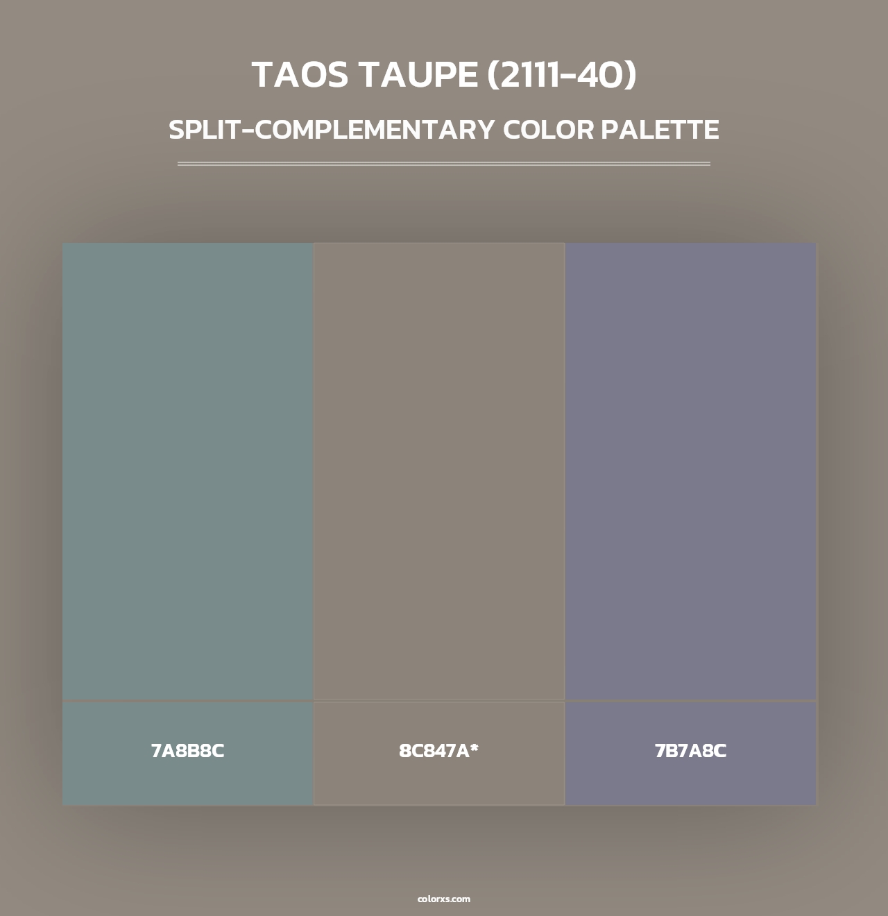 Taos Taupe (2111-40) - Split-Complementary Color Palette