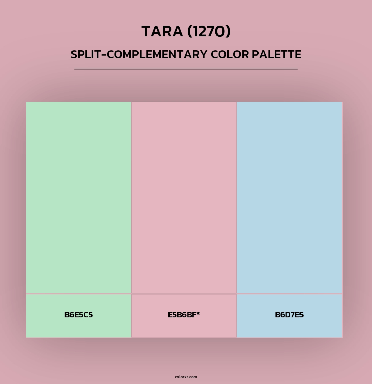 Tara (1270) - Split-Complementary Color Palette