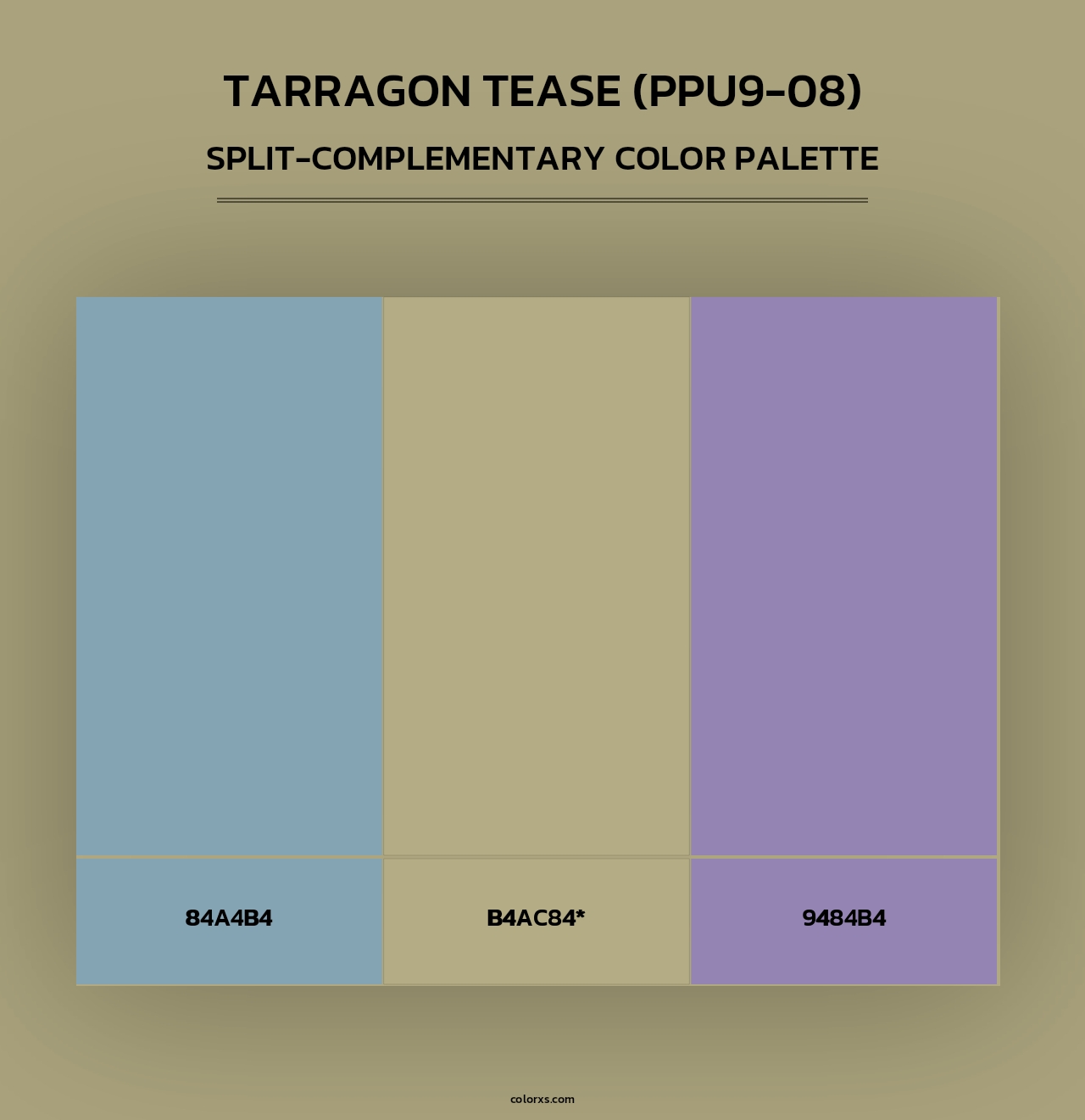Tarragon Tease (PPU9-08) - Split-Complementary Color Palette