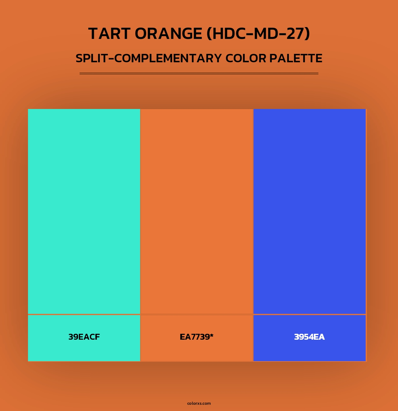 Tart Orange (HDC-MD-27) - Split-Complementary Color Palette