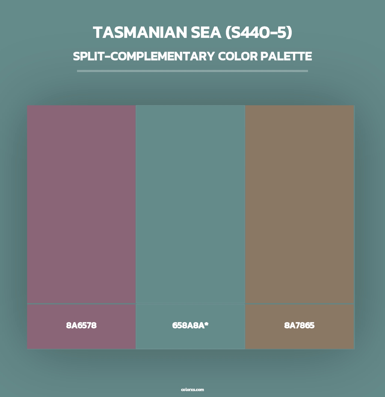 Tasmanian Sea (S440-5) - Split-Complementary Color Palette