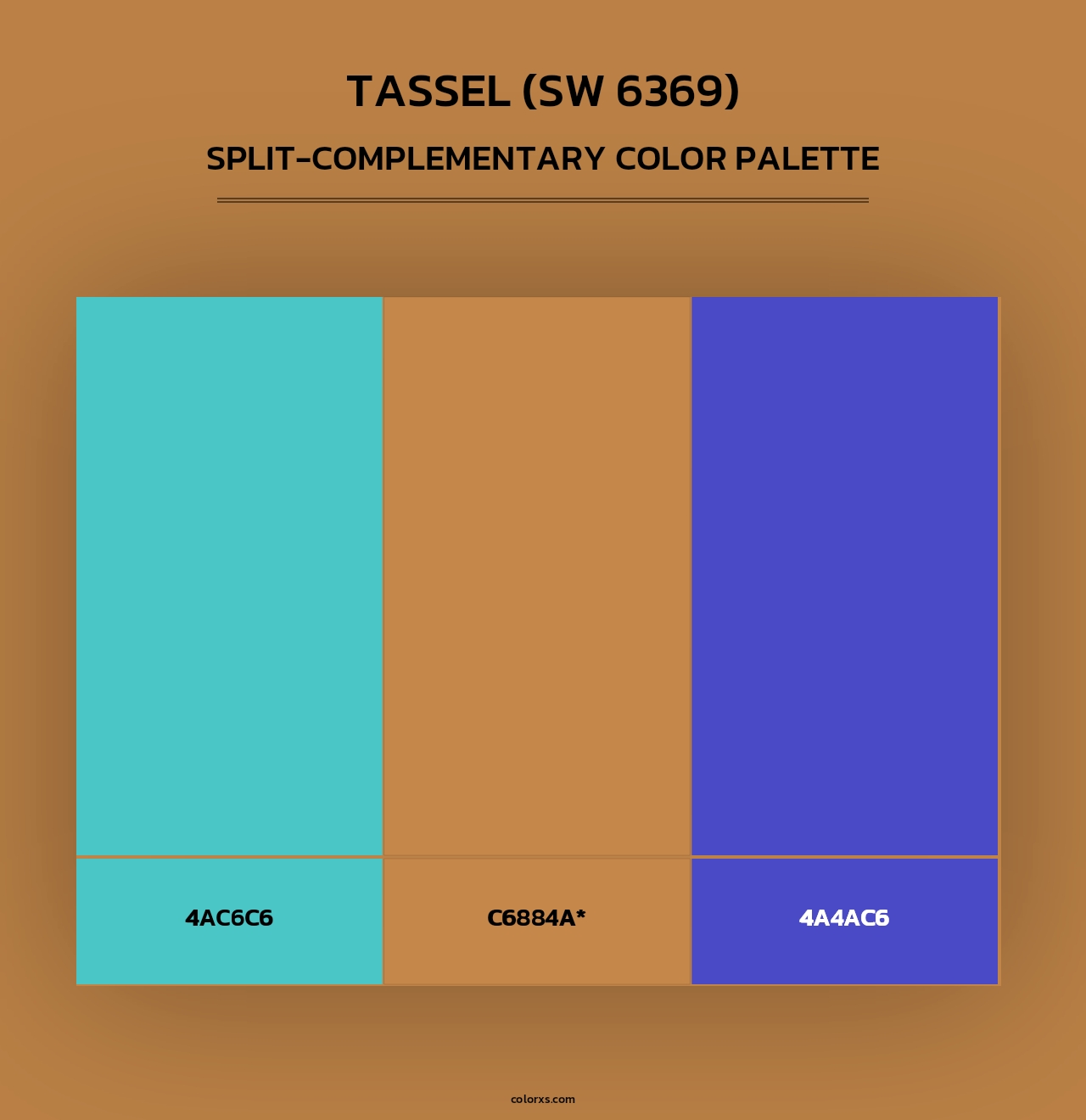 Tassel (SW 6369) - Split-Complementary Color Palette