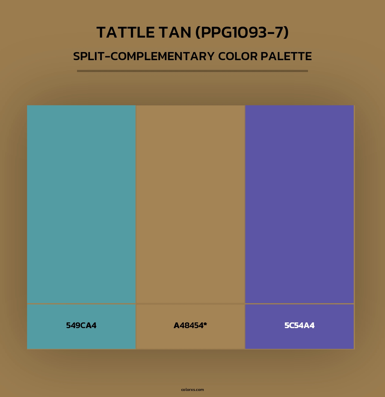 Tattle Tan (PPG1093-7) - Split-Complementary Color Palette
