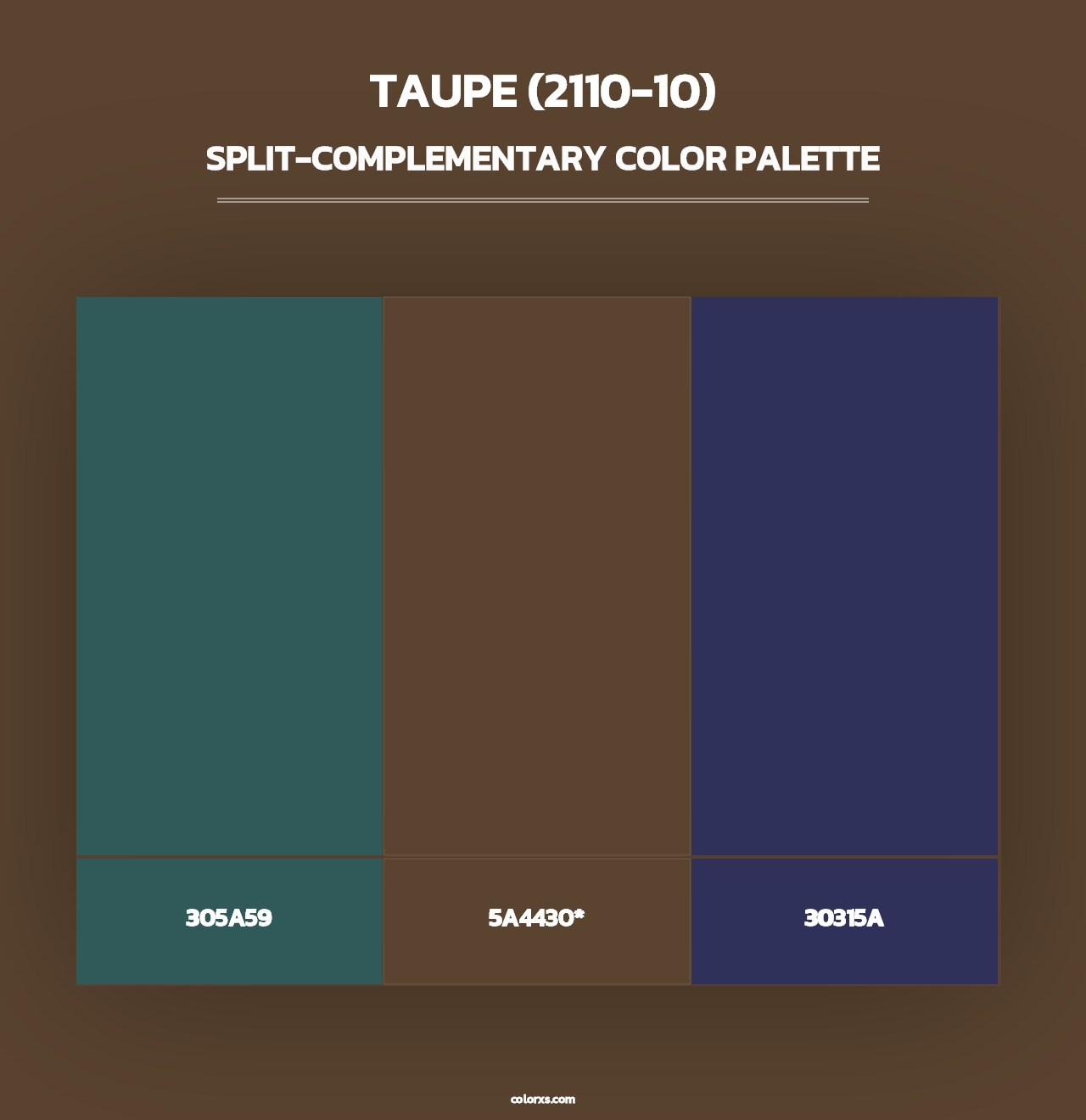 Taupe (2110-10) - Split-Complementary Color Palette