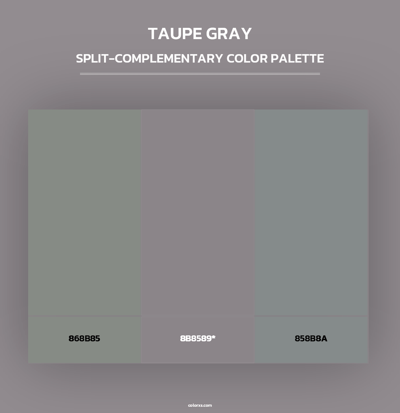 Taupe Gray - Split-Complementary Color Palette