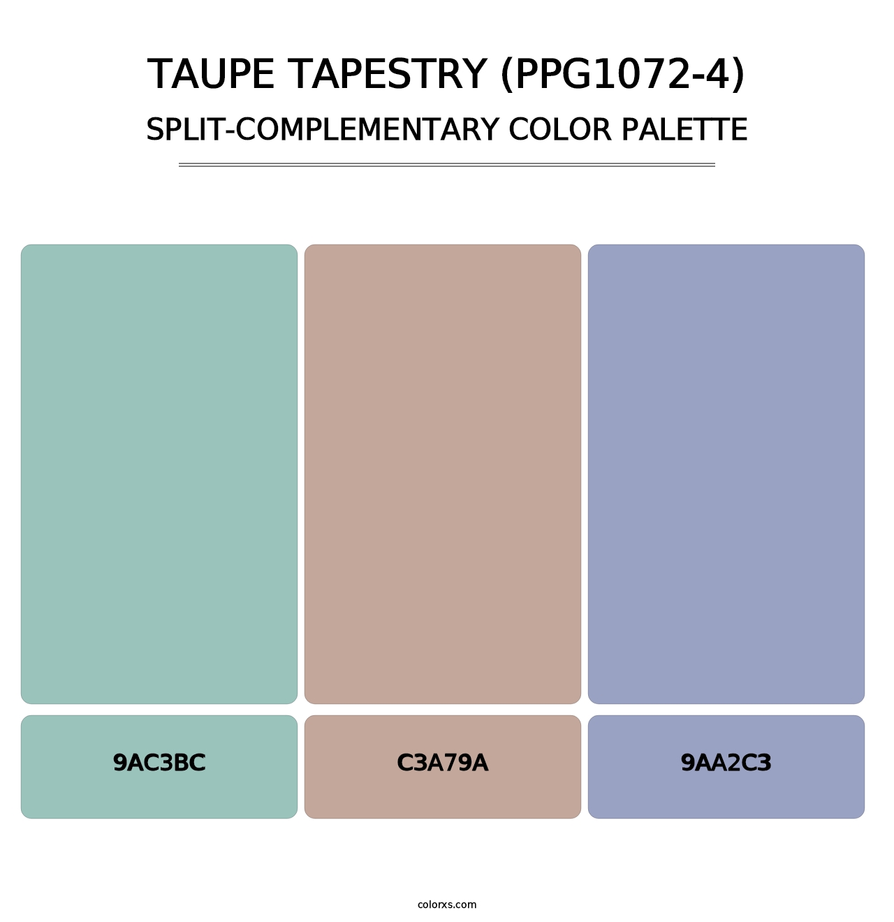 Taupe Tapestry (PPG1072-4) - Split-Complementary Color Palette