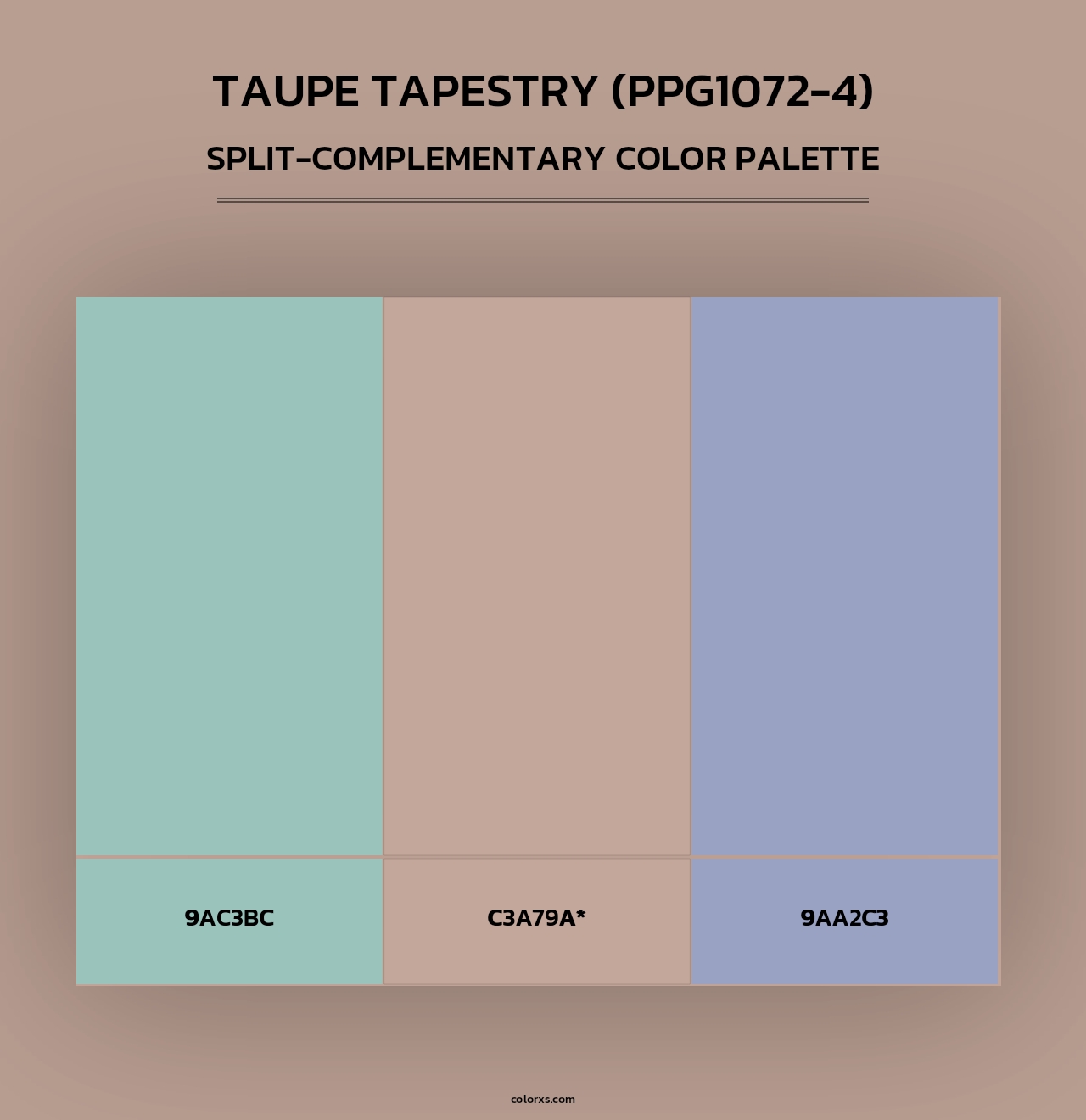 Taupe Tapestry (PPG1072-4) - Split-Complementary Color Palette