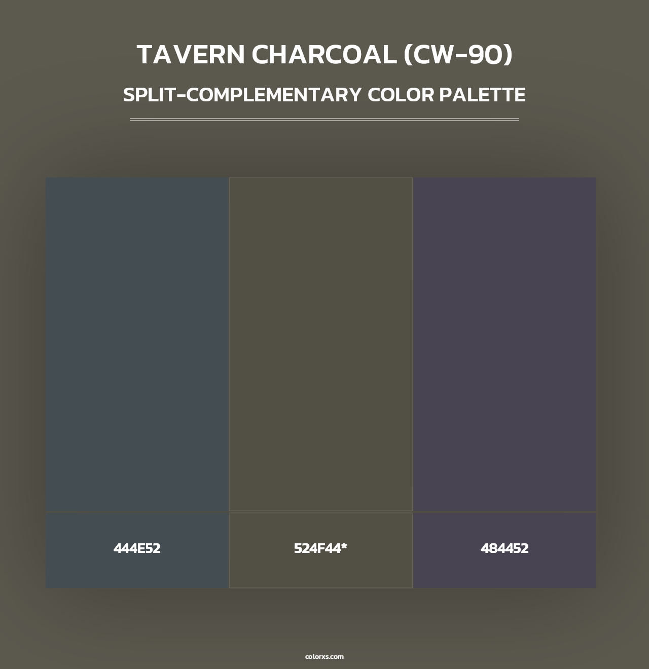 Tavern Charcoal (CW-90) - Split-Complementary Color Palette