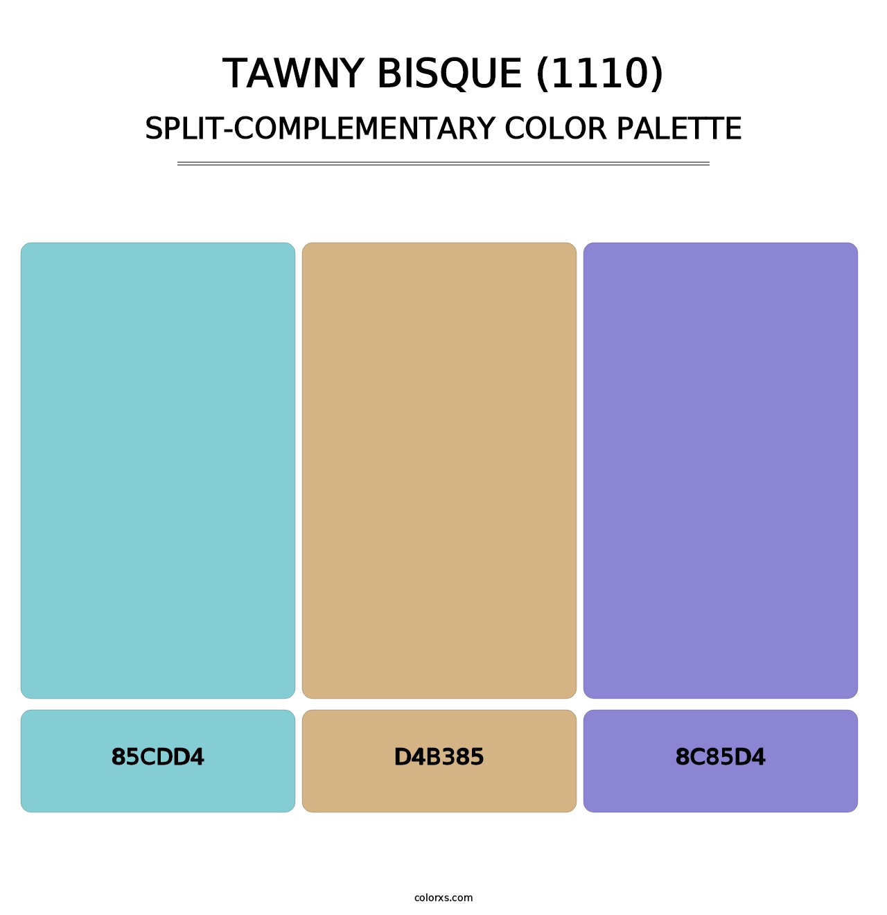 Tawny Bisque (1110) - Split-Complementary Color Palette