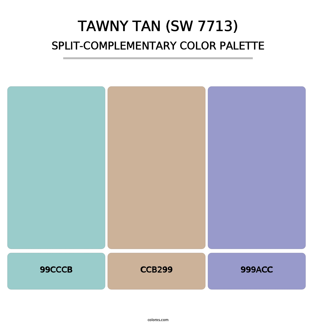 Tawny Tan (SW 7713) - Split-Complementary Color Palette