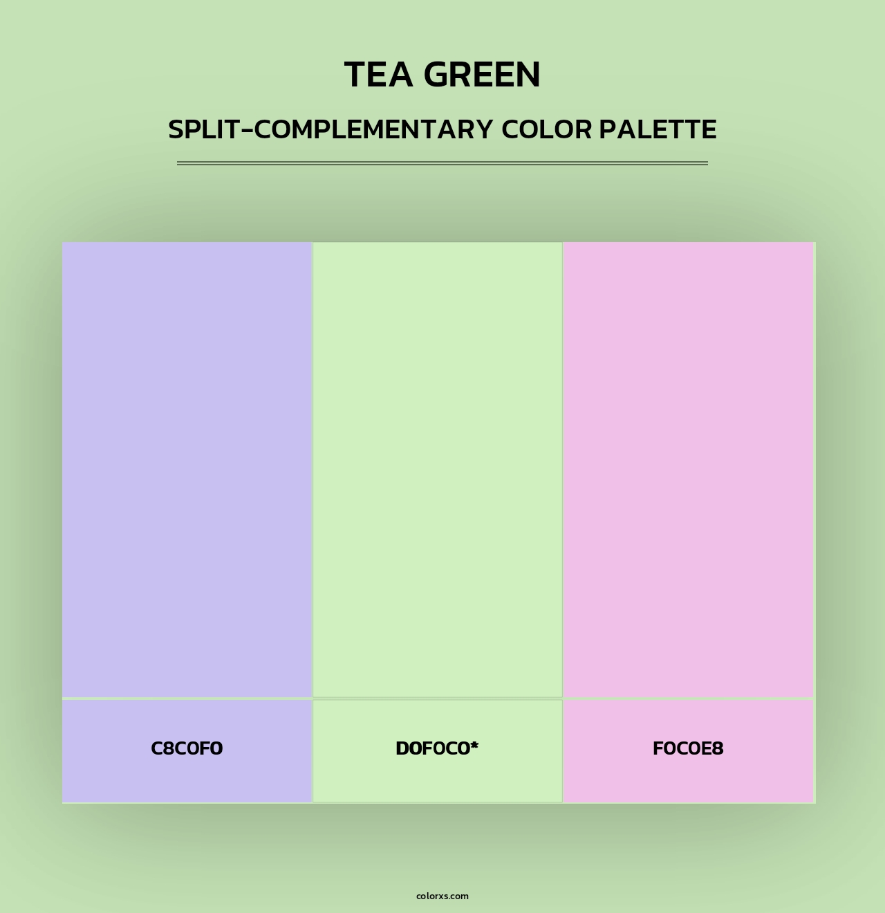 Tea Green - Split-Complementary Color Palette