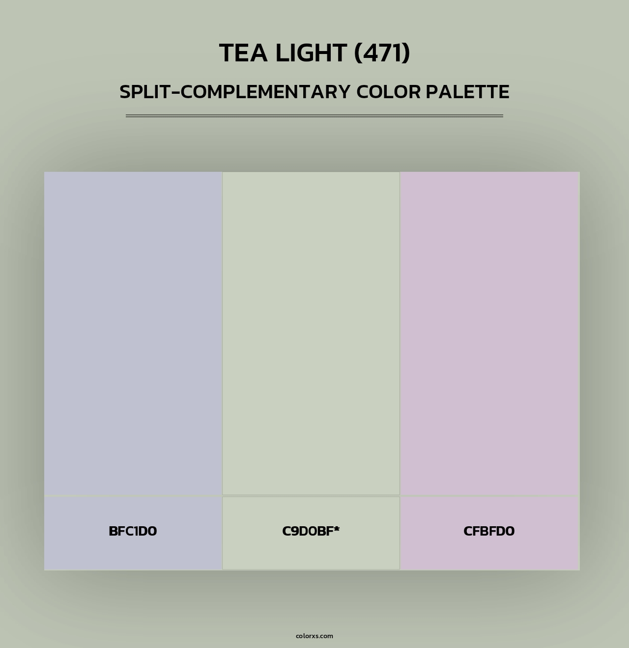 Tea Light (471) - Split-Complementary Color Palette