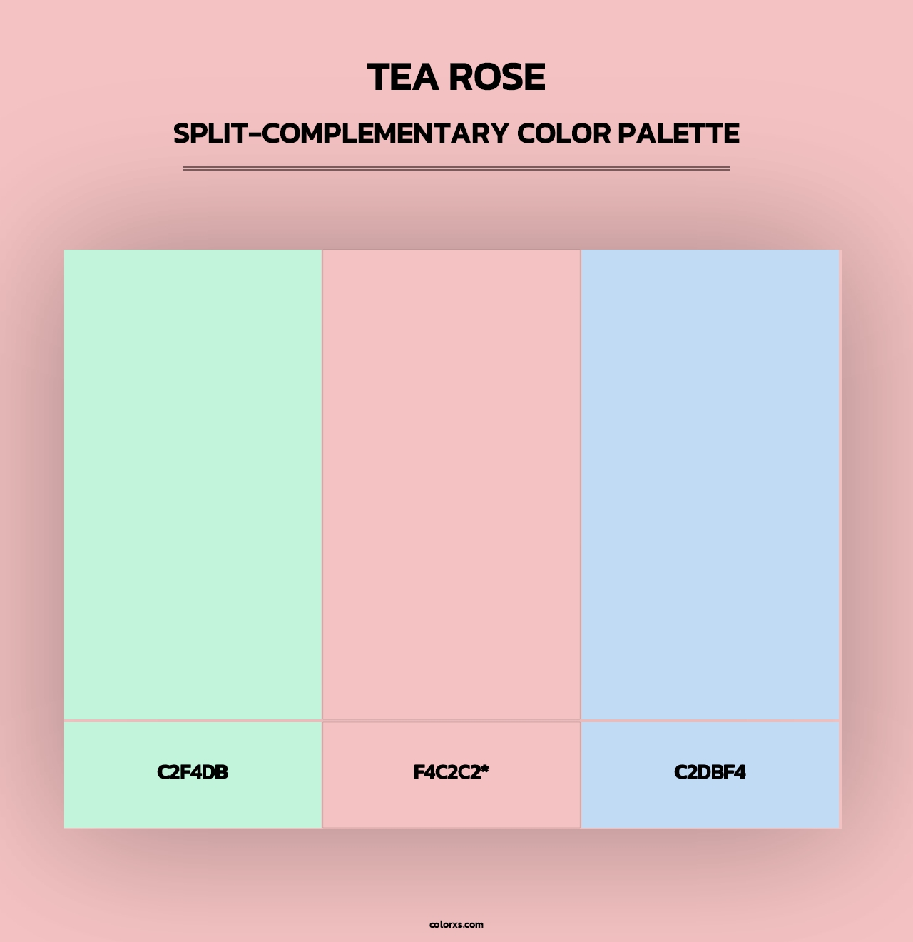 Tea Rose - Split-Complementary Color Palette