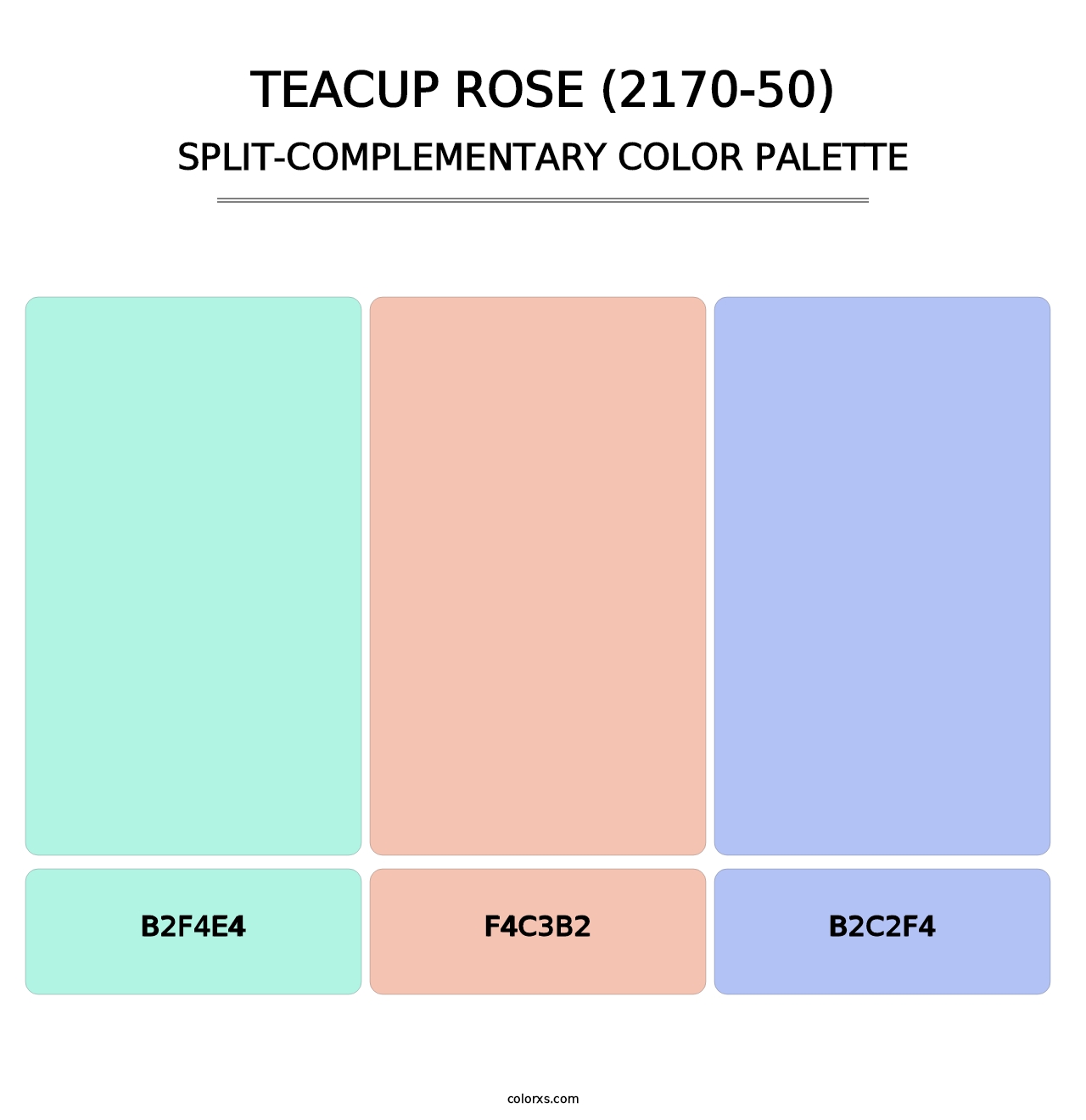 Teacup Rose (2170-50) - Split-Complementary Color Palette