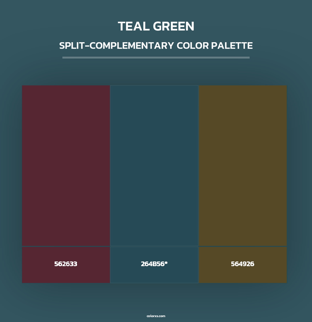 Teal Green - Split-Complementary Color Palette