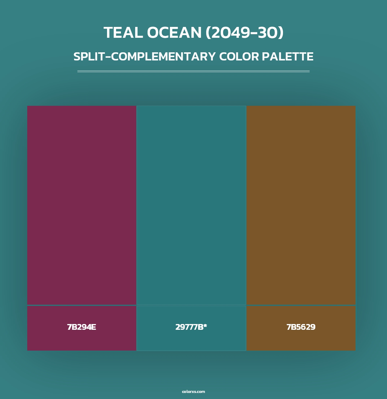 Teal Ocean (2049-30) - Split-Complementary Color Palette