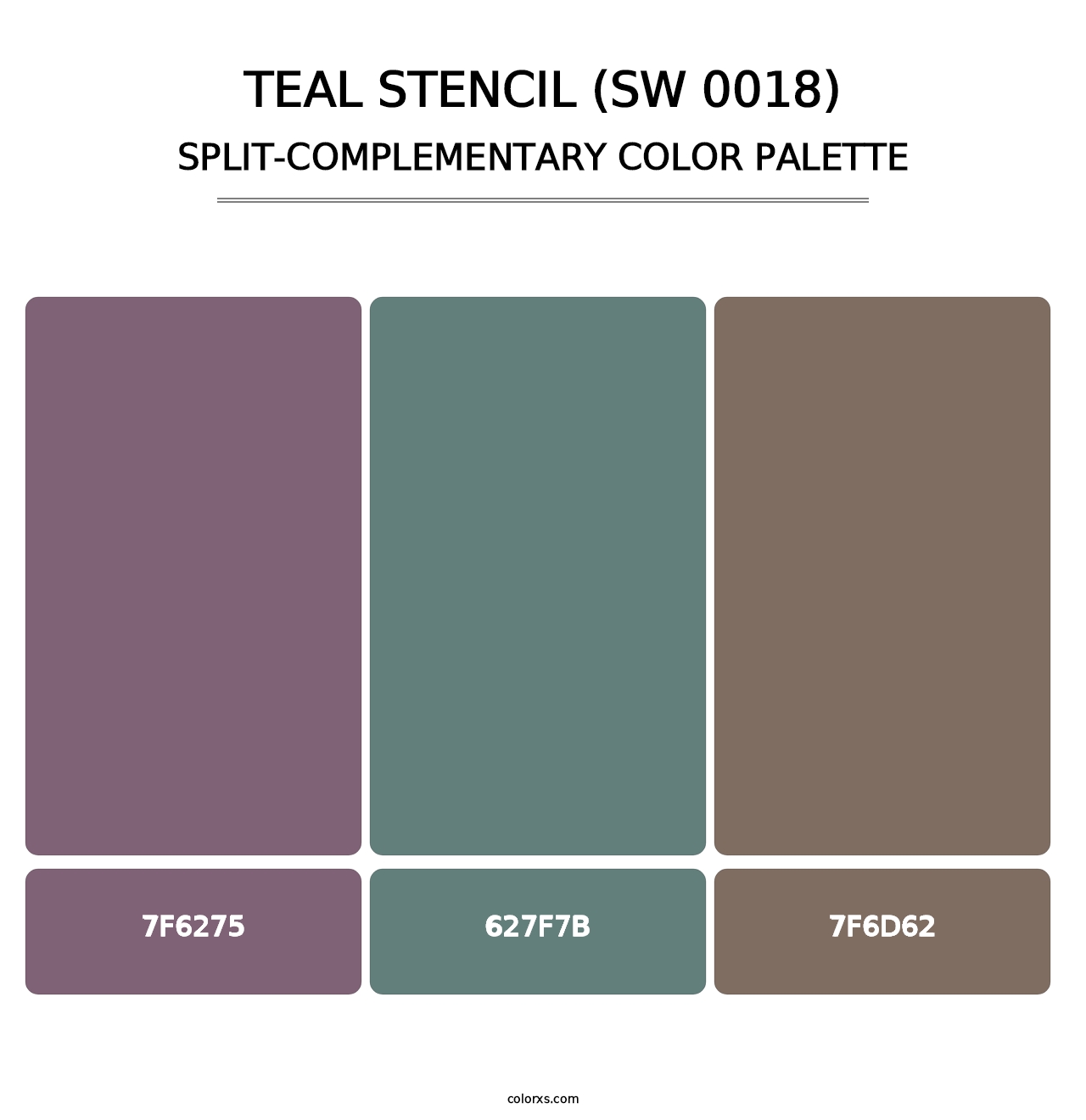 Teal Stencil (SW 0018) - Split-Complementary Color Palette