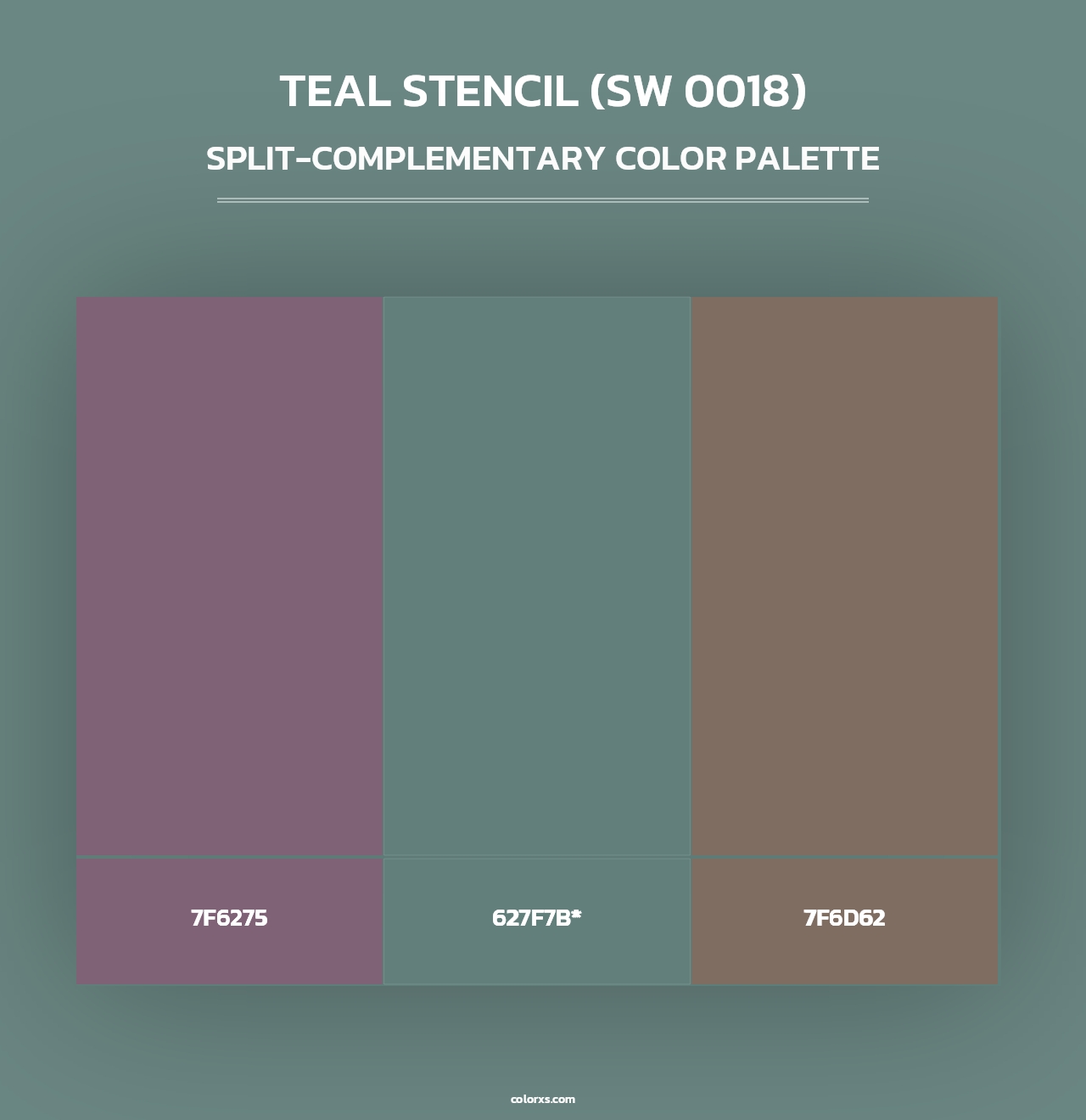 Teal Stencil (SW 0018) - Split-Complementary Color Palette
