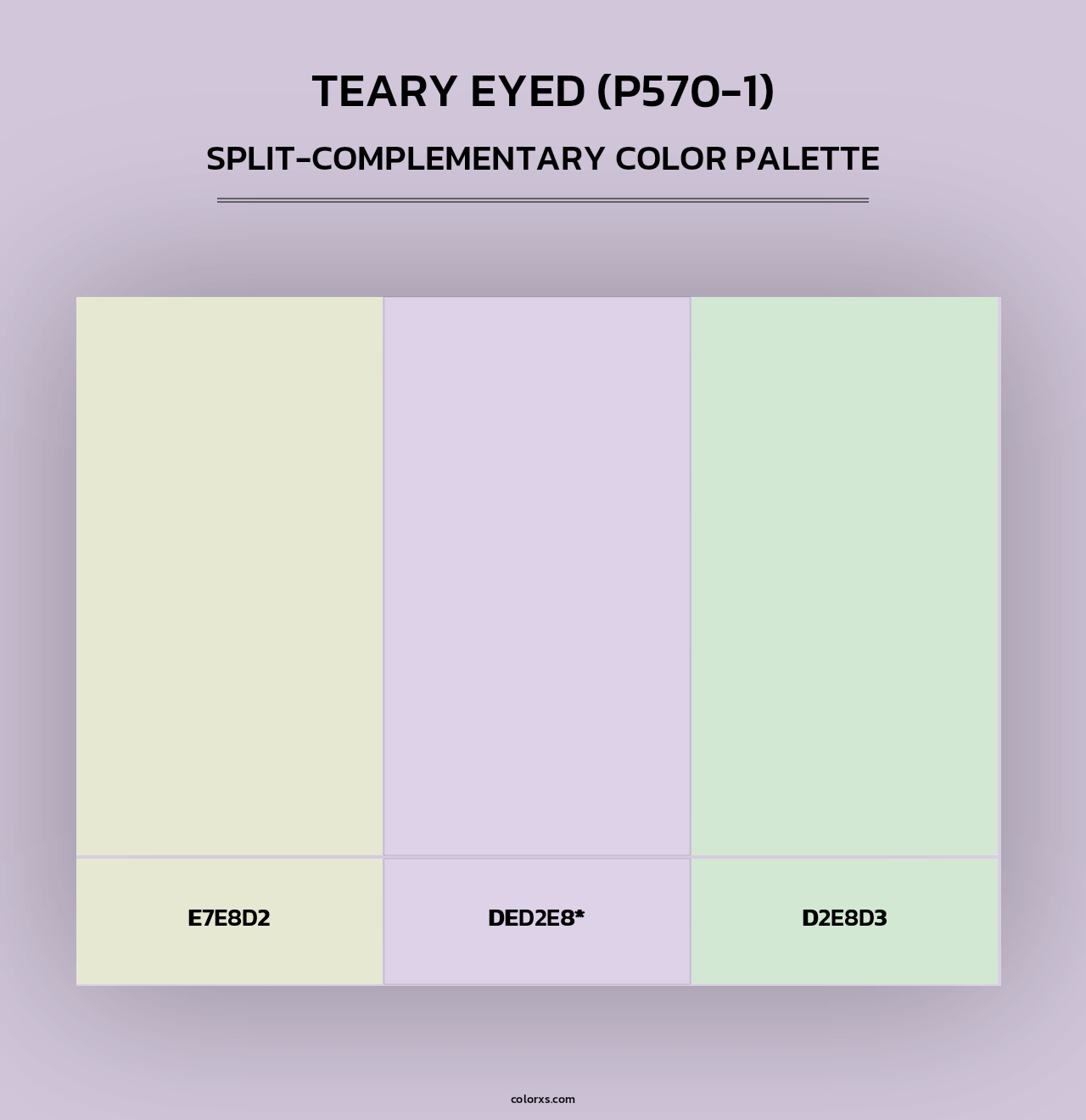 Teary Eyed (P570-1) - Split-Complementary Color Palette