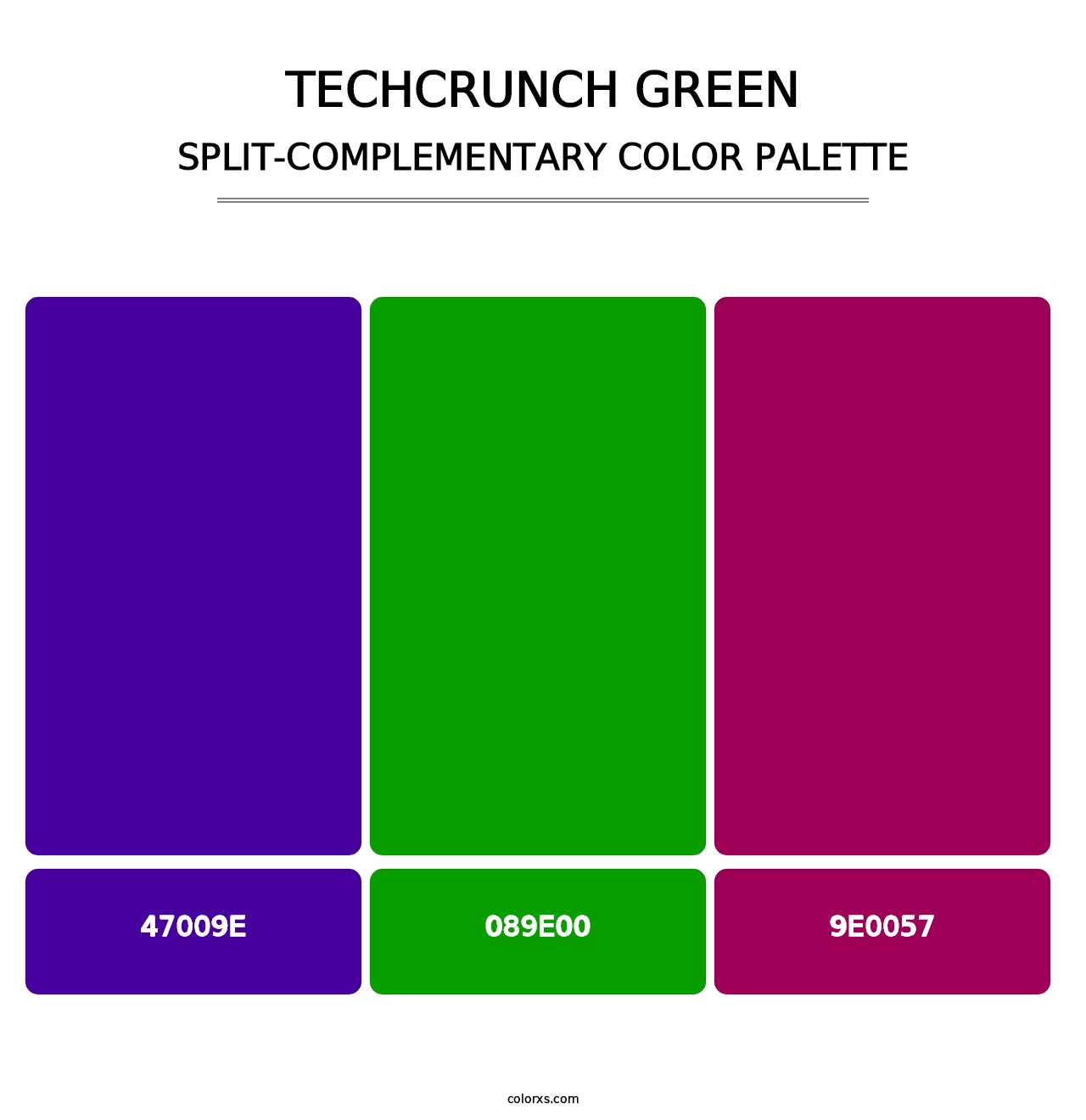 TechCrunch Green - Split-Complementary Color Palette