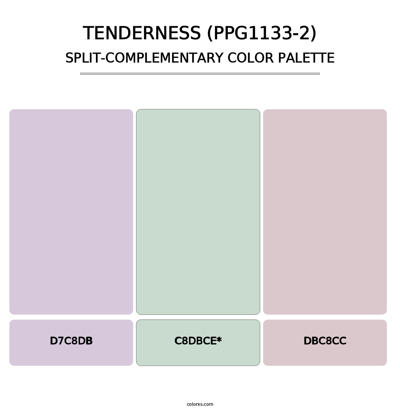 Tenderness (PPG1133-2) - Split-Complementary Color Palette