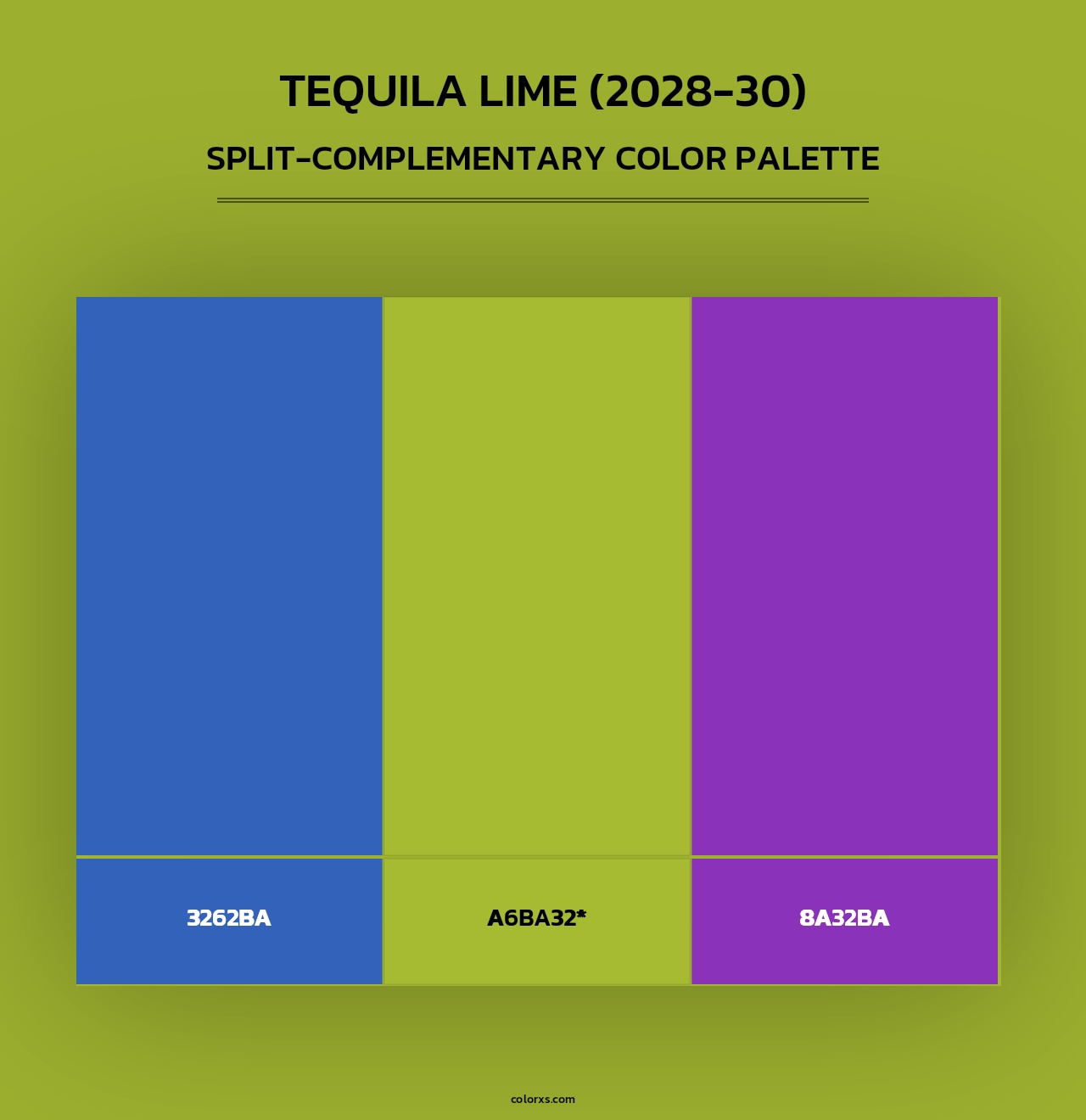 Tequila Lime (2028-30) - Split-Complementary Color Palette